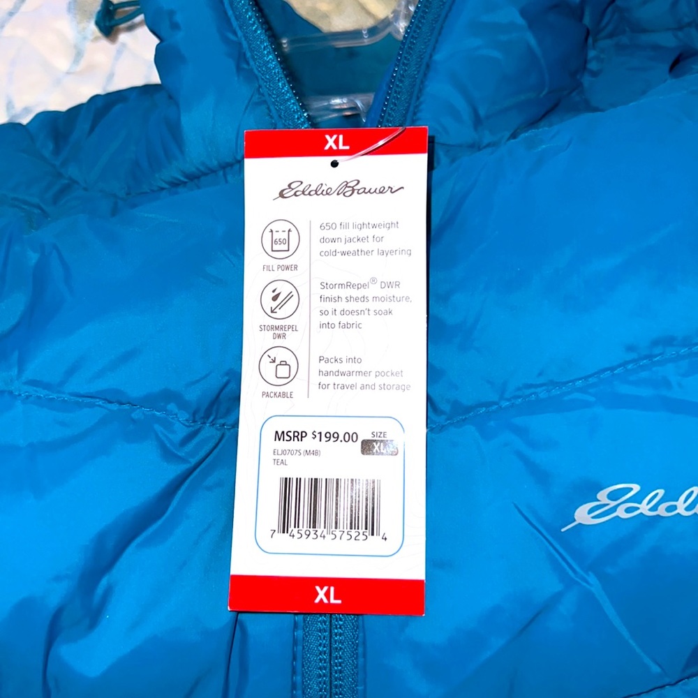 EDDIE BAUER MICROLIGHT DOWN PACKABLE JACKET - Picture 6 of 6